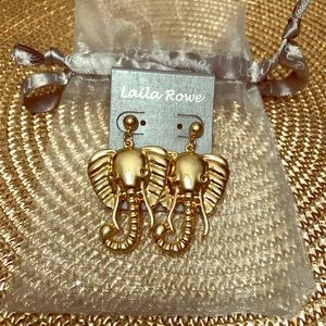 Gold elephant earrings